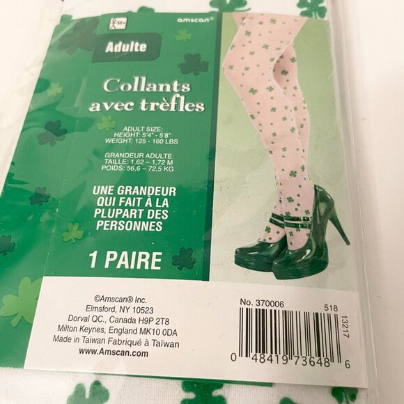 Amscan Adult Shamrock Stockings One Size Fits Most Halloween - Picture 4 of 6